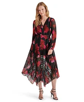 Steve Madden Women's Floral-Print Pleated Midi Dress