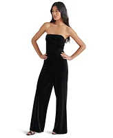 Steve Madden Women's Swanilda Velvet Wide-Leg Jumpsuit