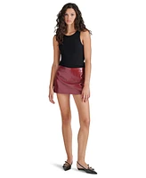 Steve Madden Women's Aviva Faux-Leather Mini Skirt