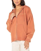 Roxy Juniors' Lineup Graphic-Back Oversized Hoodie