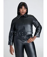 Eloquii Plus Studded Faux Leather Jacket