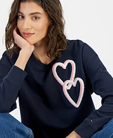 Tommy Hilfiger Women's Chenille Heart Graphic Sweatshirt