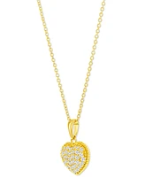 Diamond Heart Cluster Pendant Necklace (3/8 ct. t.w.) in 14k Gold, 16" + 2" extender