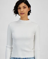 And Now This Women's Ribbed Mockneck Sweater, Created for Macy's