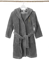 Linum Home Christmas Tree Kids Super Plush Double Brushed Hooded Bathrobe