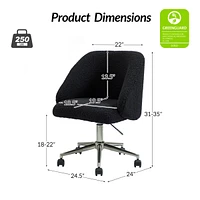Joah Mid Century Modern Task Chair-Height Adjustable