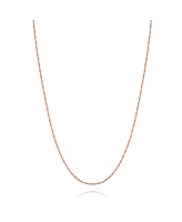 Bling Jewelry Singapore Chain 020 Gauge Necklace Rose Gold Plated Sterling Silver