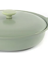 BergHOFF Ron 11" Cast Iron Deep Skillet 3.5Qt. with Lid, Green