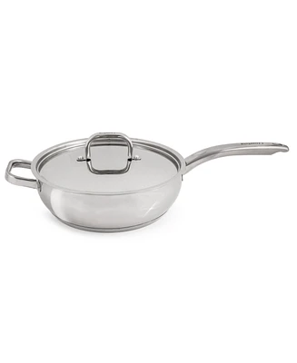 BergHOFF Belly Shape 18/10 Stainless Steel 9.5" Deep Skillet with Ss Lid, 3.2qt.