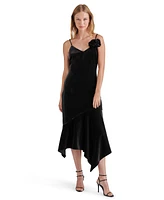 Steve Madden Women's Lucille Velvet Rosette Midi Dress