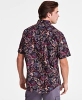 Club Room Men's Eden Short Sleeve Button-Front Floral Print Shirt, Exclusively at Macy's