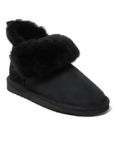 Dearfoams Fireside By Women's Perth Genuine Shearling Foldover Boot