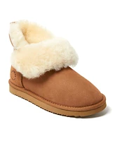 Dearfoams Fireside By Women's Perth Genuine Shearling Foldover Boot