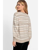 Olsen Women's Silver Stripe Pullover