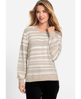 Olsen Women's Silver Stripe Pullover