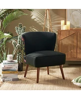 Hulala Home Silvester Mid-Century Modern Armchair with Soild Wood Legs