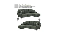 Slickblue Convertible Sectional Sofa for Versatile Living Room Seating and Space Optimization