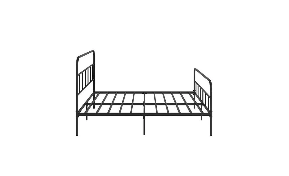 Slickblue Sturdy Metal Platform Bed Frame with Headboard - No Box Spring Needed for Easy Setup