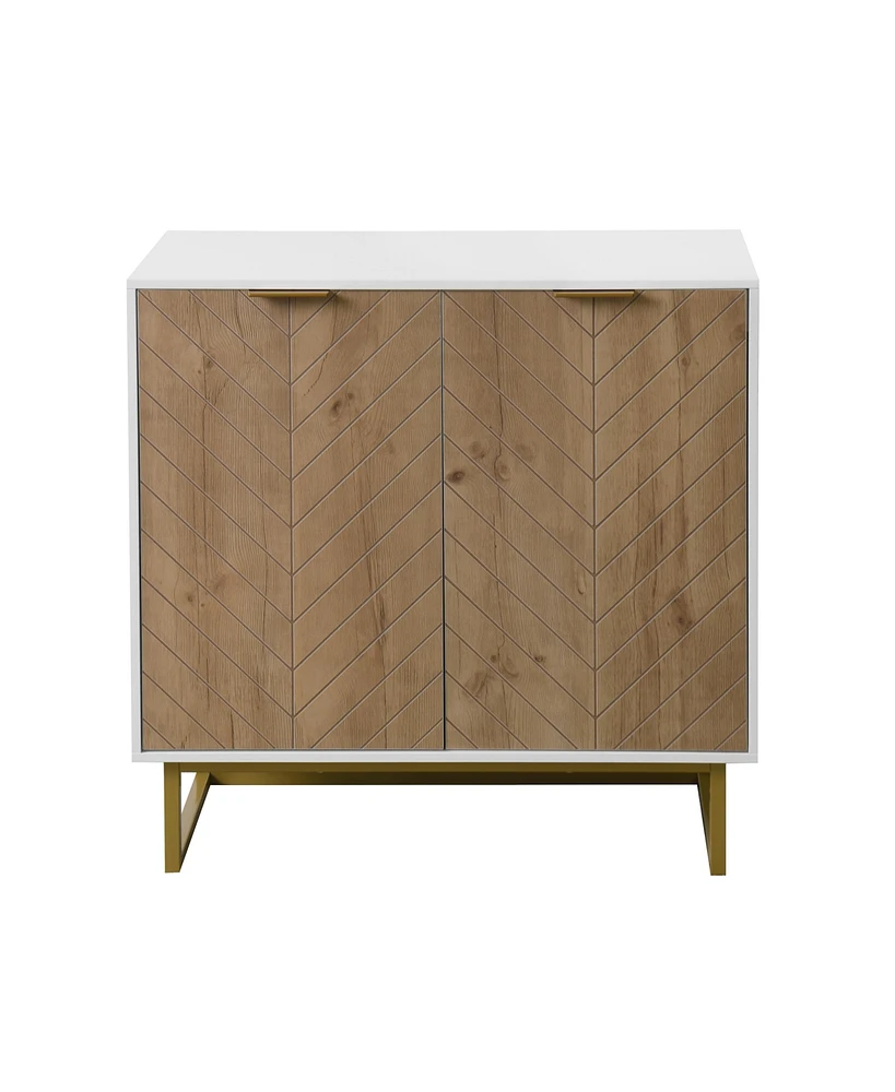 Slickblue Modern Storage Cabinet with 2 Doors, Stylish Buffet Sideboard for Kitchen and Living Room