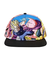 Dragon Ball Z Men's Majin Buu & Goku Sublimation Panel Baseball Cap