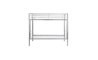 Slickblue Silver Metal Bunk Bed for Kids and Adults - Durable Space-Saving Design