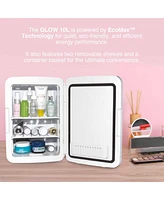Cooluli Glow Beauty 10L Mini Fridge with Mirror Led