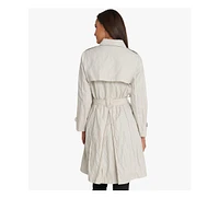 Stella Carakasi Women's Belted Water-Resistant Button Front Trench Coat