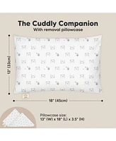 Cuddly Toddler Pillow with Pillowcase, 13X18 Kids for Sleeping, Small Travel Pillows, Nursery