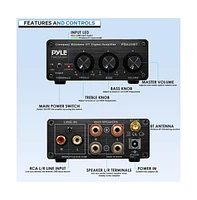 Pyle Compact Bluetooth Stereo Power Amplifier With Rca Input & Banana Speaker Terminals, 200 Watt