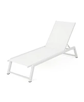 Myers Adjustable Mesh-Backed Chaise Lounge For Poolside And Patio Comfort