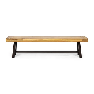 Acacia Wood Dining Bench: Outdoor Style And Durability