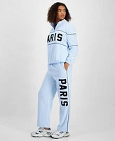 Rebellious One Juniors Paris Quarter Zip Sweatshirt Fleece Sweatpants