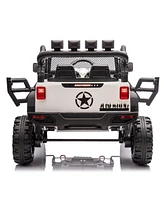24V Kids Ride On 400W Electric toy car W/Parents Control, Four-wheel suspension, Front and rear Led searchlight, With Bluetooth, MP3,Usb, Music, Volum