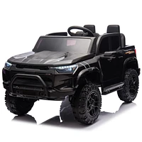 24V10A Two-seater Kids Ride On Electric Pickup, kids ride on toy W/parents remote control,4WD 800W motors, Two Safety belts, High Gate Safety Design,