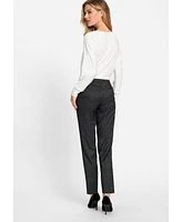 Olsen Women's Lisa Fit Cropped Sparkle Trouser