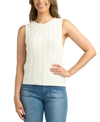 Bcx Juniors' Shaker-Stitched Sleeveless Sweater