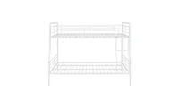 Slickblue Full Xl Over Queen Metal Bunk Bed - Space-Saving Design for Kids and Adults