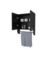 Fm Furniture Carrizo Medicine Cabinet in Melamine with One Door,White