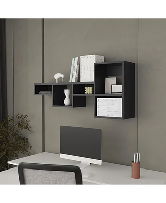 Fm Furniture Globe Wall-Mounted Shelf Unit with 5 Shelves