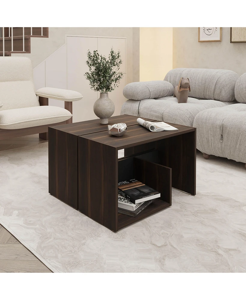 Fm Furniture Alpine Coffee Table with Open Storage