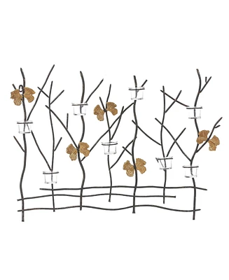 LuxenHome Metal Nature Branches Wall Tea Light Holder