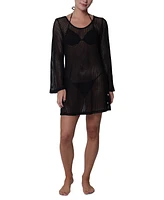 J Valdi Women's Bell-Sleeve Cover-Up Tunic