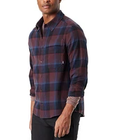 Bass Outdoor Men's Classic Fit Plaid Button-Front Stretch Flannel Shirt