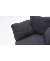Slickblue Fabric Swivel Storage Chair with Back Cushion for Stylish Living Room Seating