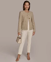 Donna Karan New York Women's Round-Neck Button-Front Jacket