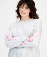 Ultra Flirt Juniors' Convo Hearts Crewneck Sweatshirt