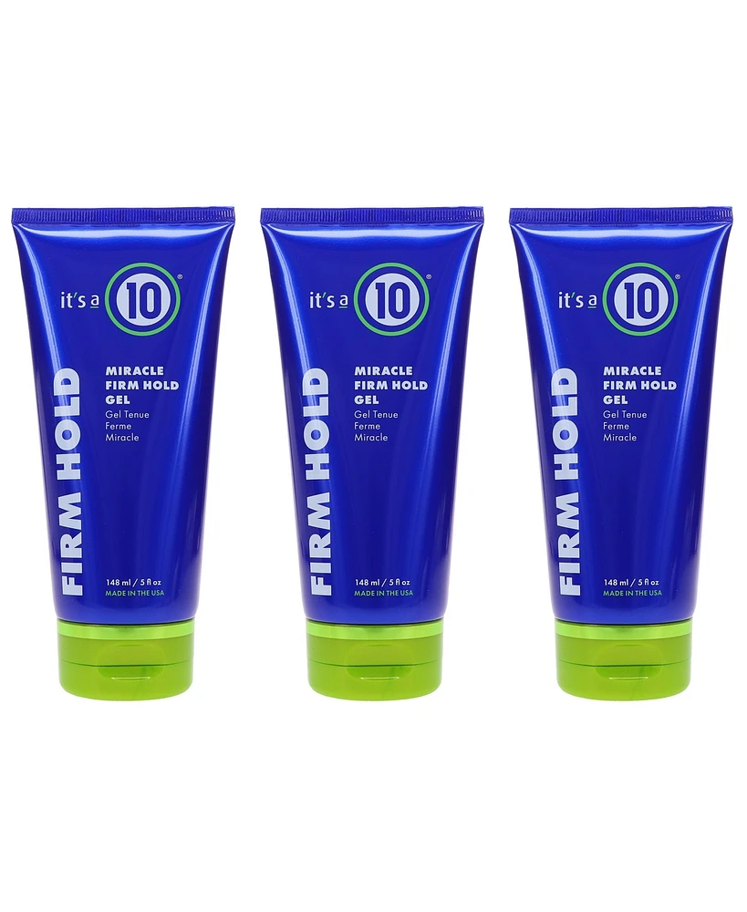 it's a 10 Miracle Firm Hold Gel 5 oz 3 Pack