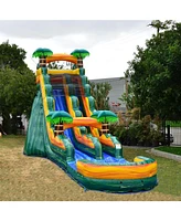 JumpOrange Cali Palms Commercial Grade Water Slide with Detachable Deep Pool for Kids and Adults (with Blower), Outdoor Indoor, Wet Dry Use