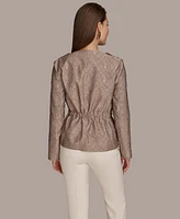 Donna Karan New York Women's Textured Tie-Front Wrap Jacket