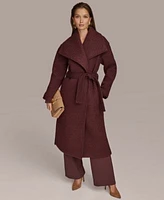 Donna Karan New York Tie Front Coat Hardware Detail Blouse Wide Leg Pants